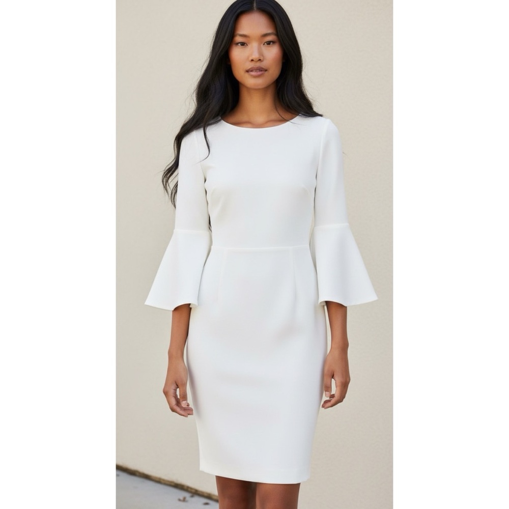 Calvin Klein Bell Flare Sleeve Mini Dress